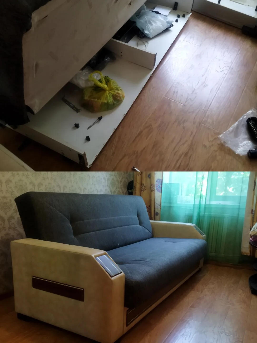 Диван с ящиком для белья — пример работы